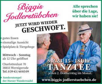 biggis jodlerstuebchen anzeige reingeschaut januar2023 82x68mm foto tanztee kopie