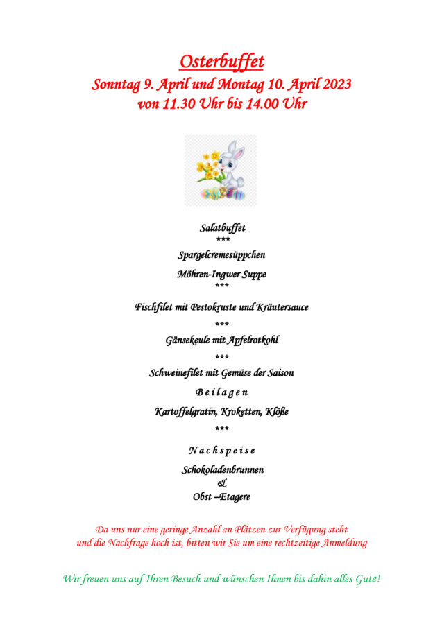 Osterbuffet in Wernigerode